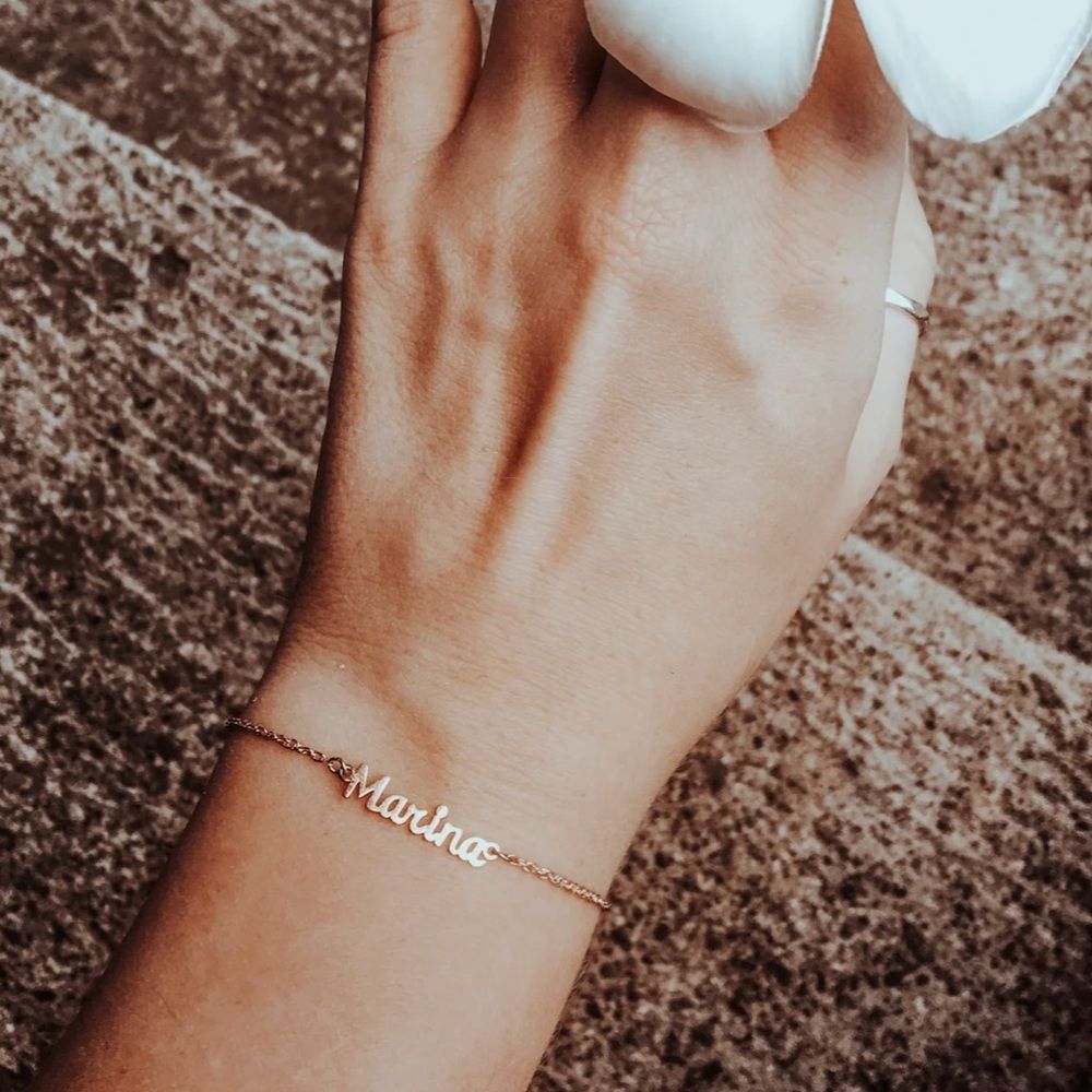 Marina De Buchi custom luxe name bracelet Sierra